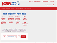 Tablet Screenshot of joinfirerescue.com